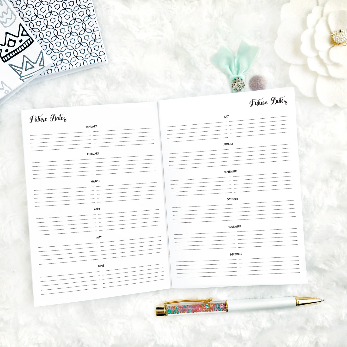 The Rachel Undated Monthly (Sunday Start) | Printed