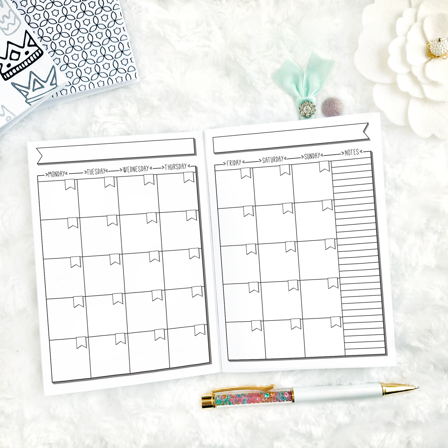 The Phoebe Undated Monthly (Monday Start) | Printed