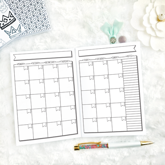 The Phoebe Undated Monthly (Monday Start) | Printed