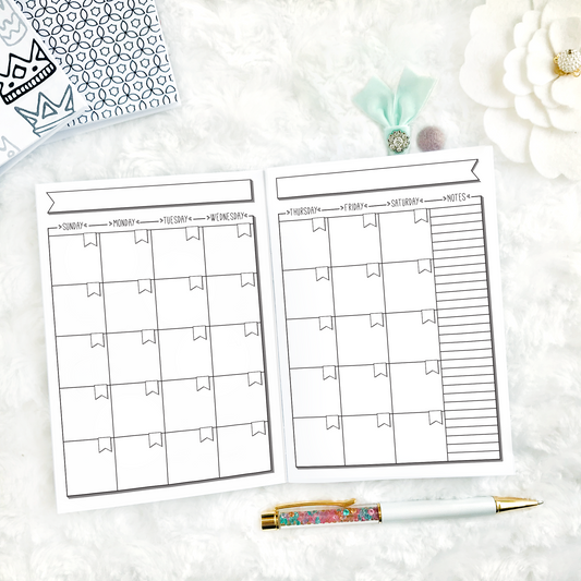 The Phoebe Undated Monthly (Sunday Start) | Printed