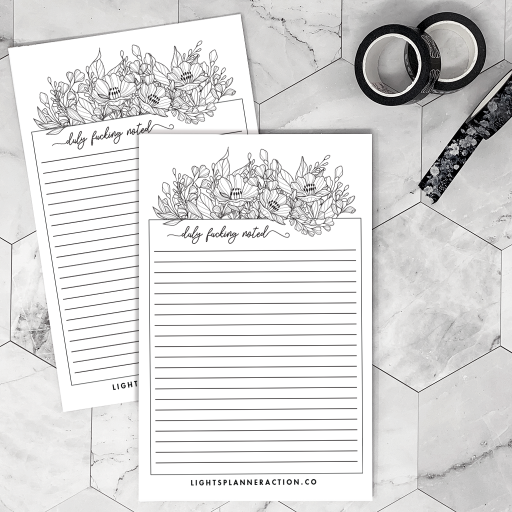 Duly F*ing Noted | Notepad | Printed