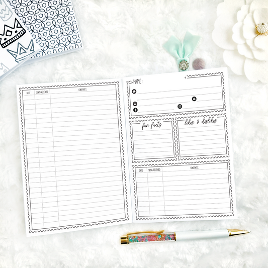 Penpal Tracker | Printed