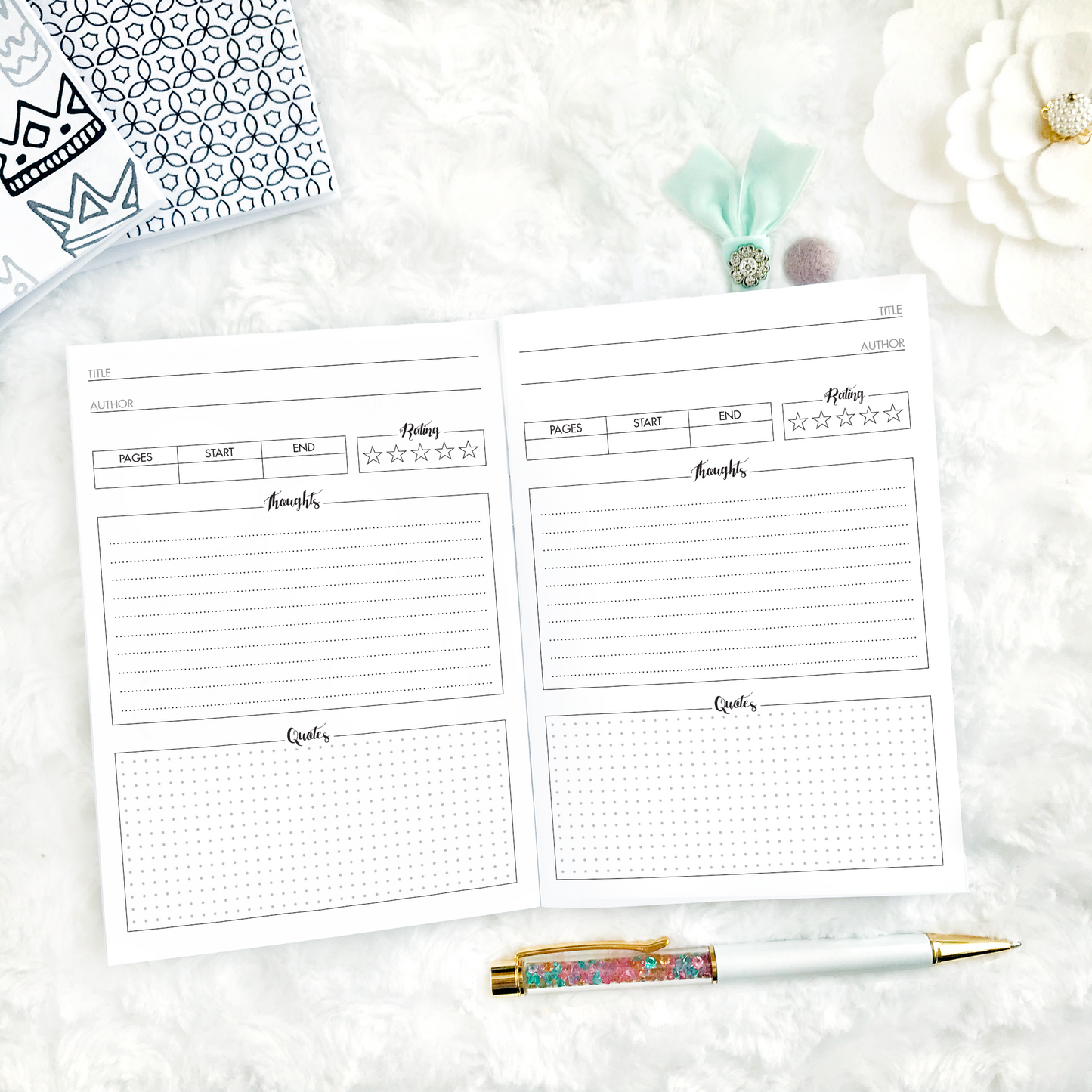 Reading Journal & Literary Log | Printed