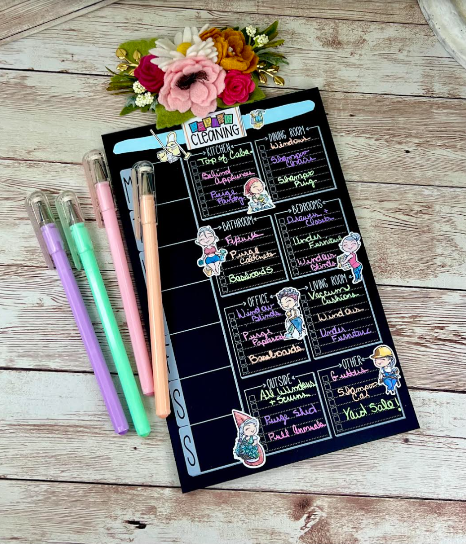 House Cleaning Tasklist | Notepad | Blackout