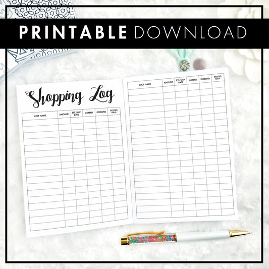 Shopping Tracker | Printable