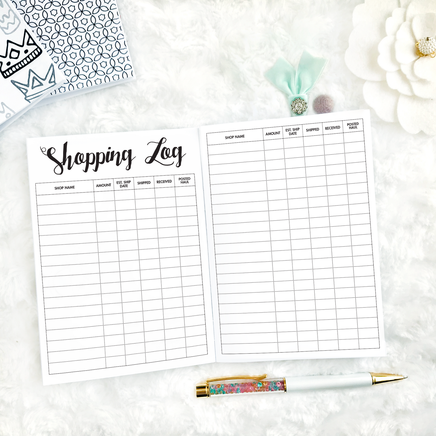 Shopping Tracker | Printable