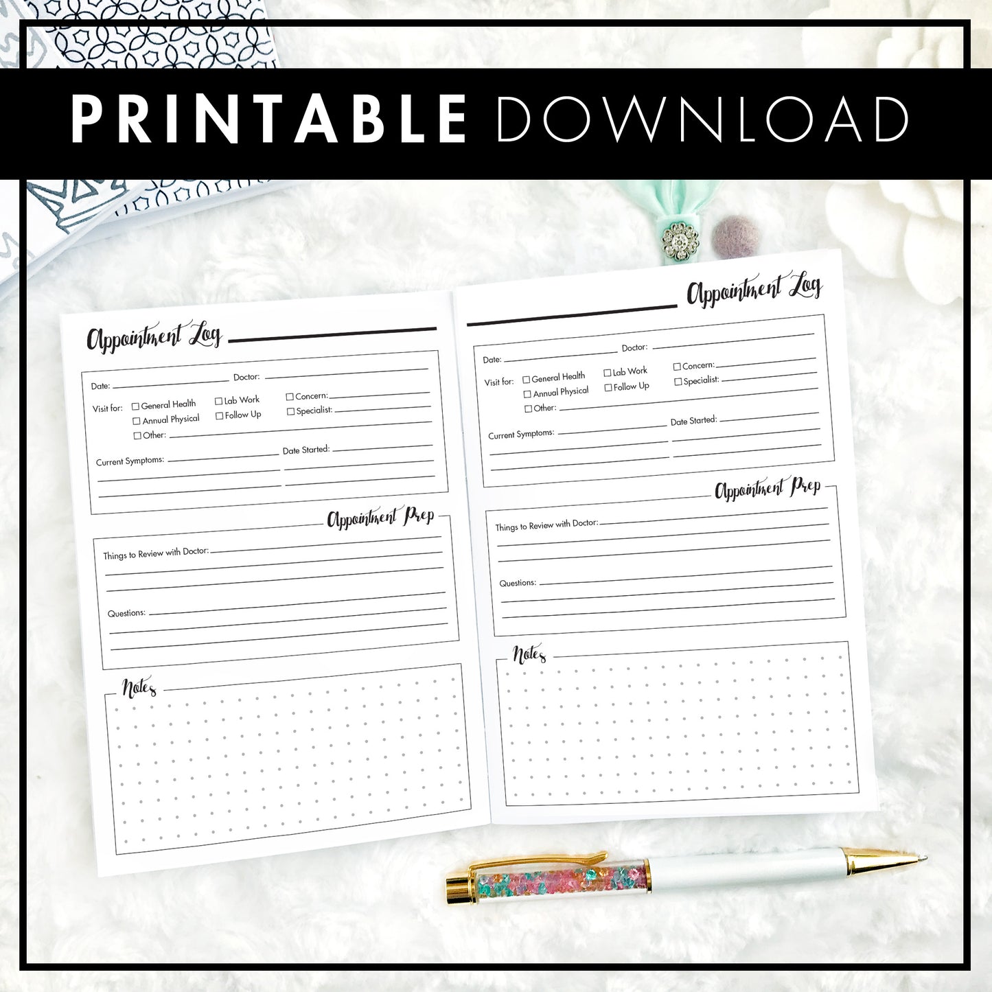 Appointment Log | Printable