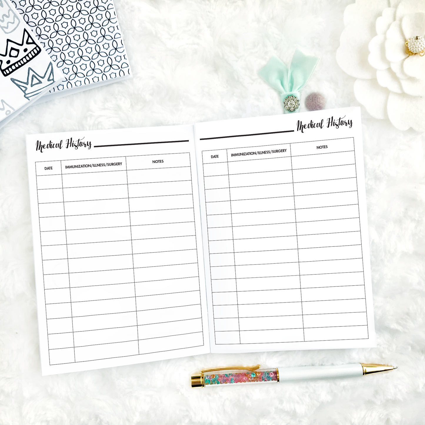 Medical Planner & Appointment Log | Printed