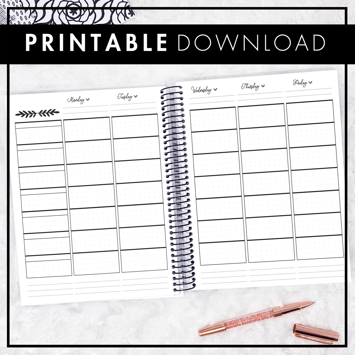 Teacher Planner Vertical - Undated | Printable