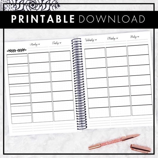 Teacher Planner Vertical - Undated | Printable