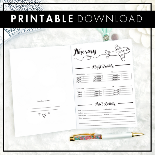 Travel Journal and Planner | Printable