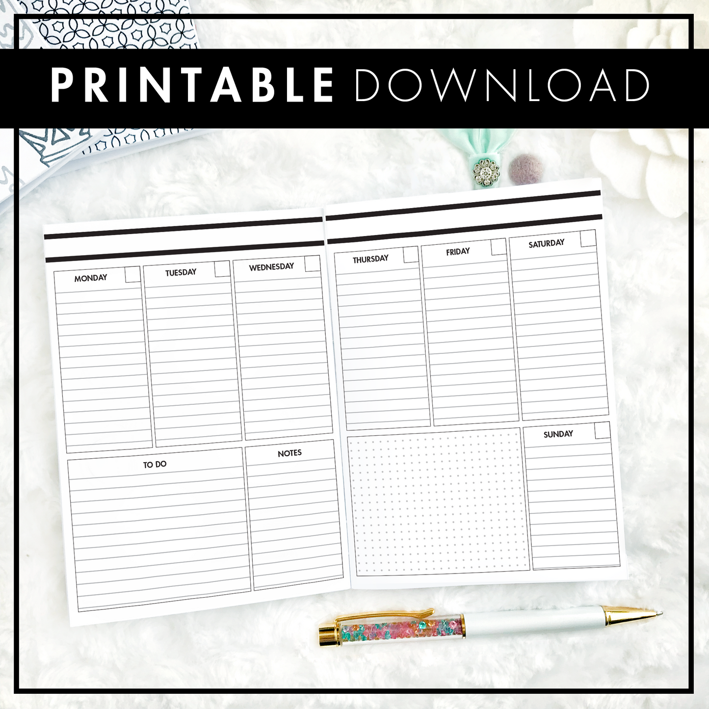 The Amber Weekly | Printable