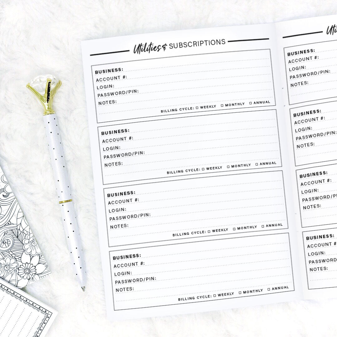 B6 TN Planner Inserts | Travelers Notebook Refills | LPA