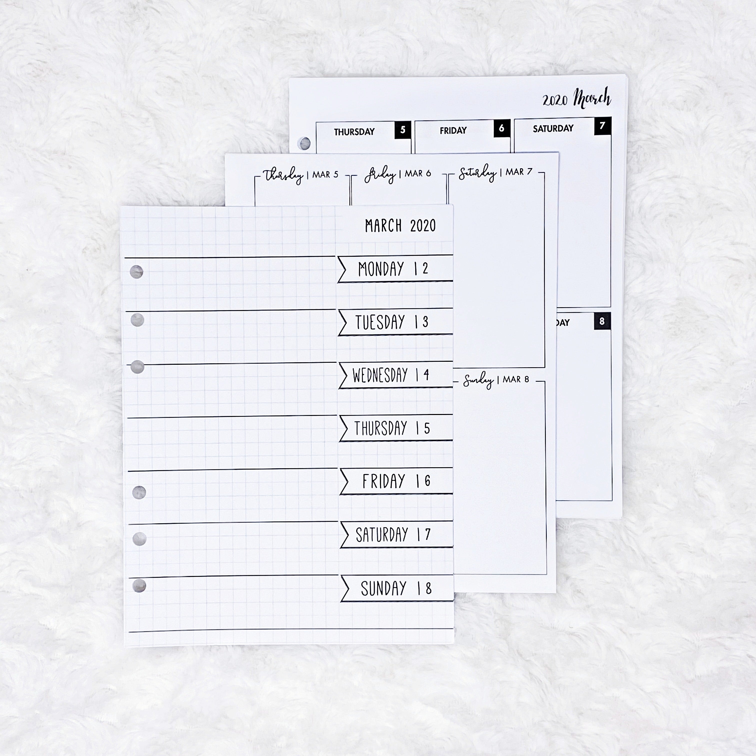 Weekly Planner Inserts | WO2P & WO1P Layouts | LPA – Lights Planner Action