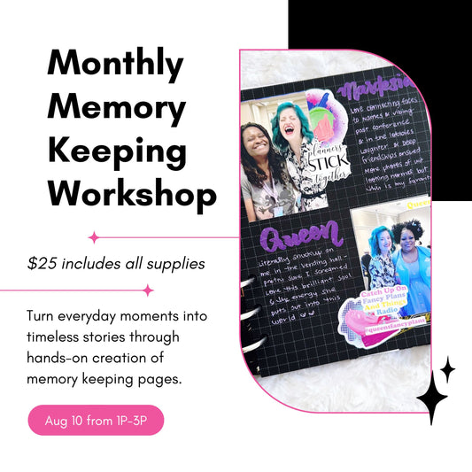Monthly Memory Keeping Workshop - August