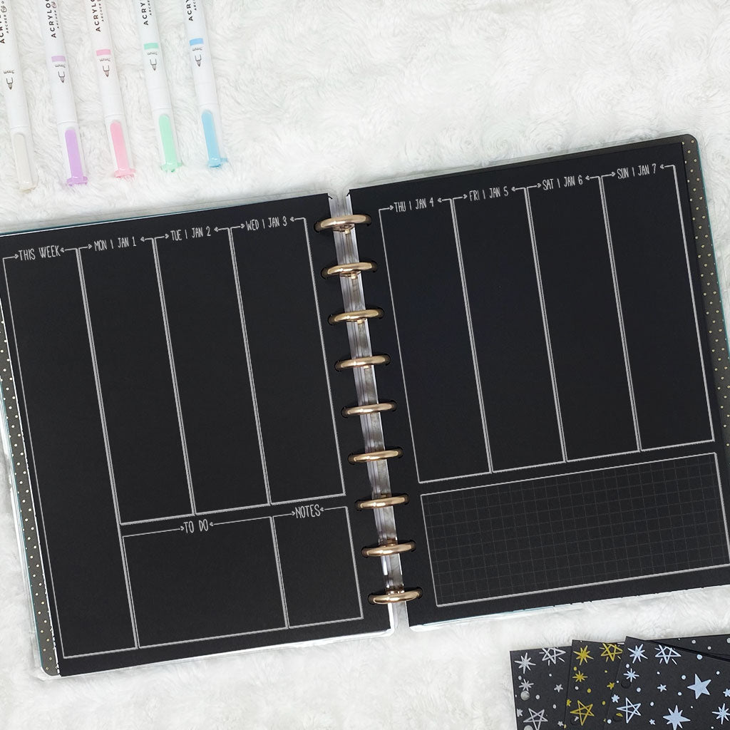 Black Out buy Planner Insert - RINGS