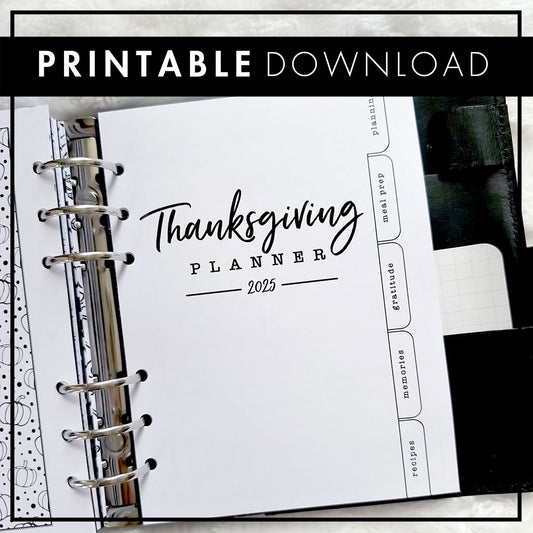 Thanksgiving Planner & Memory Keeper - 2025 | Printable
