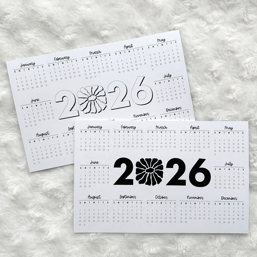 2026 Calendar - Colorable | Notepad | Printed