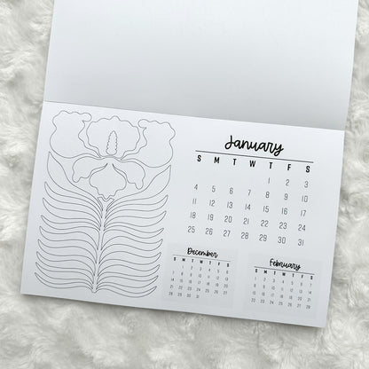 2026 Calendar - Colorable | Notepad | Printed