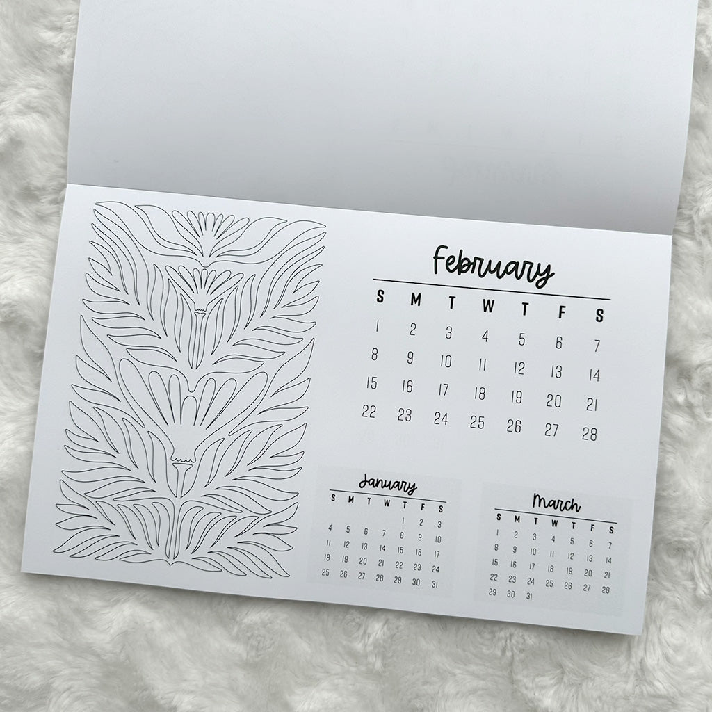 2026 Calendar - Colorable | Notepad | Printed