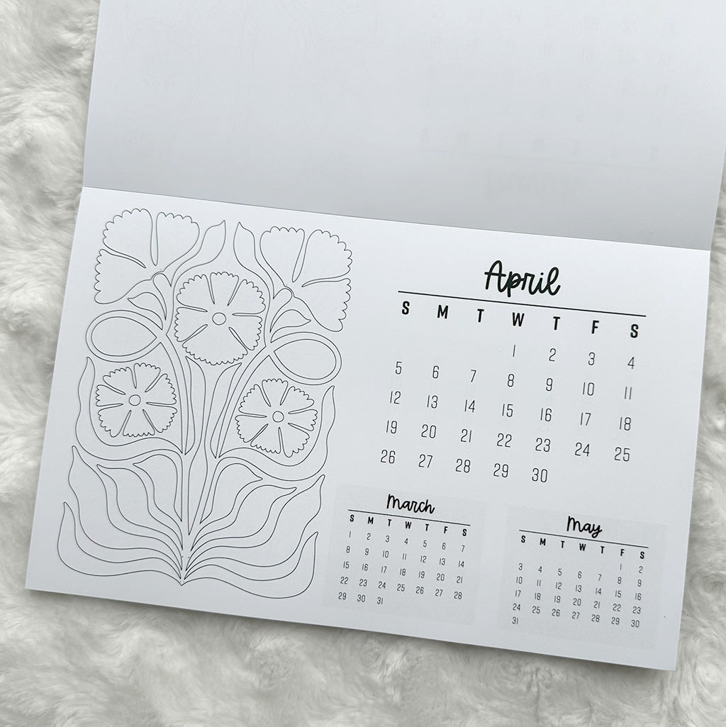 2026 Calendar - Colorable | Notepad | Printed