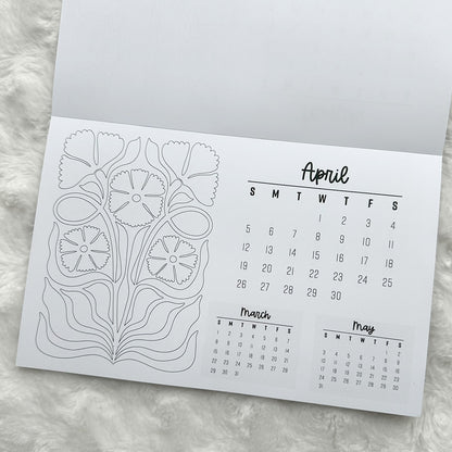 2026 Calendar - Colorable | Notepad | Printed
