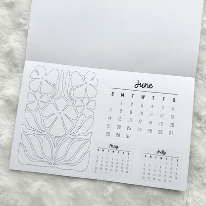 2026 Calendar - Colorable | Notepad | Printed