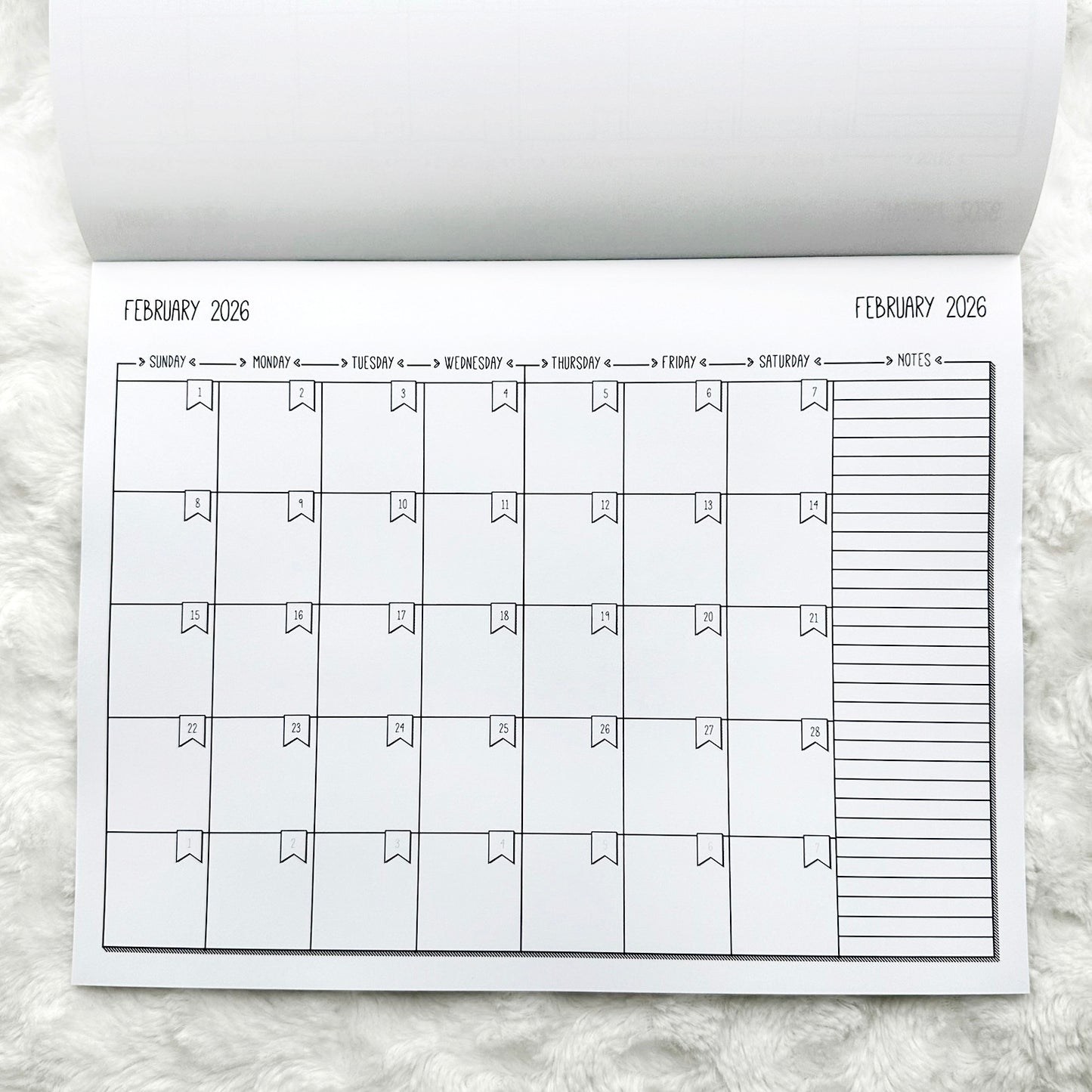 2026 Calendar - Doodle Style | Notepad | Printed