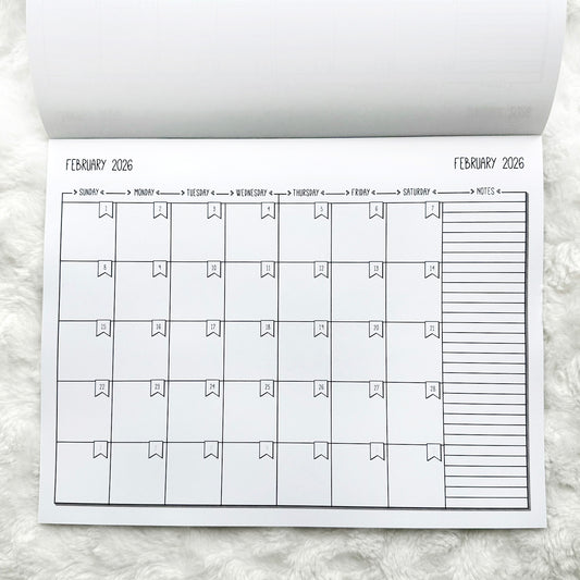 2026 Calendar - Doodle Style | Notepad | Printed