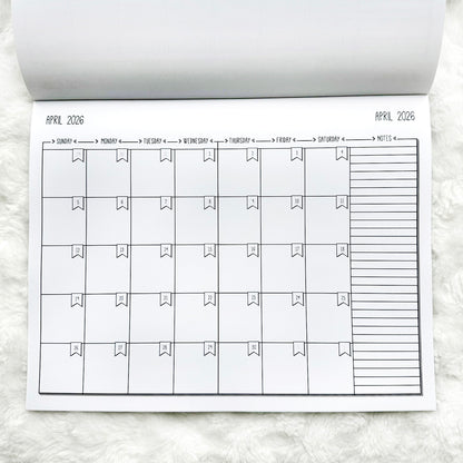 2026 Calendar - Doodle Style | Notepad | Printed