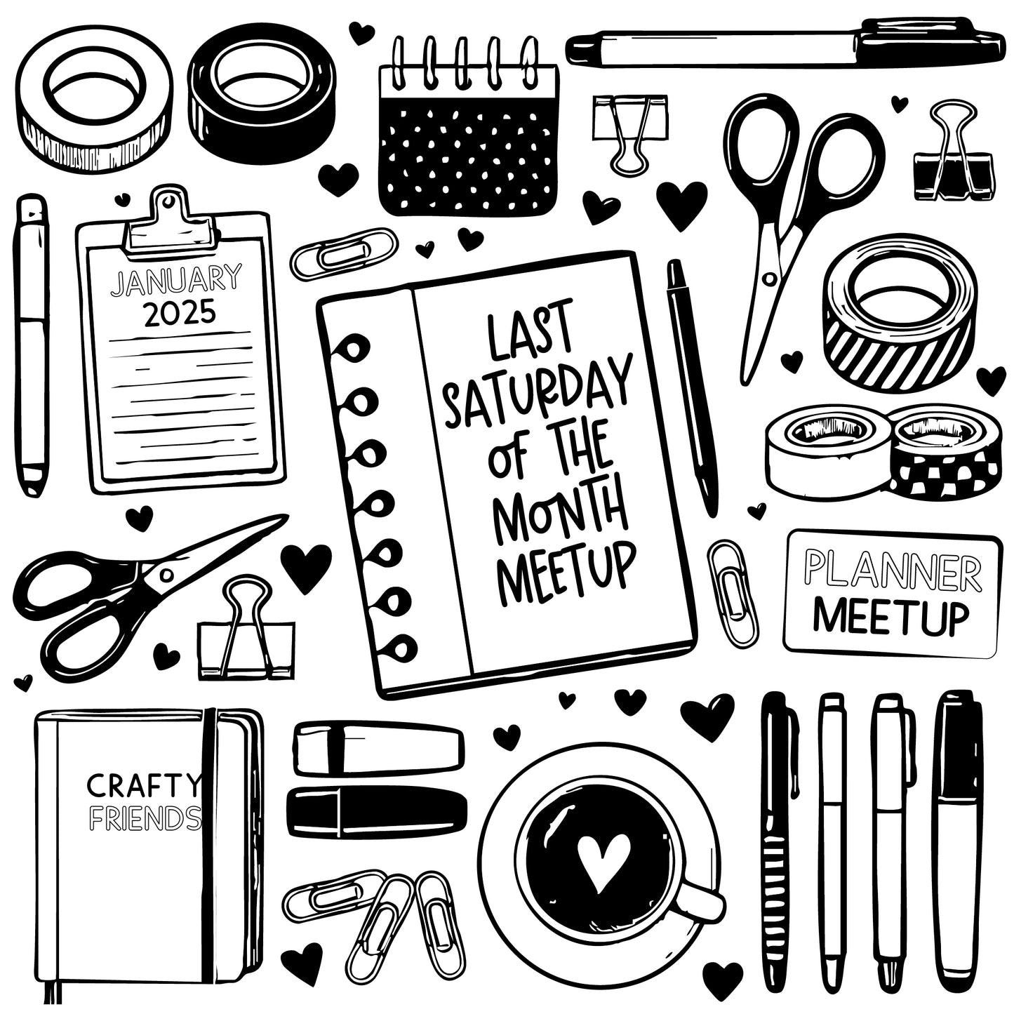 Planner & Crafty Friends Meetup - January