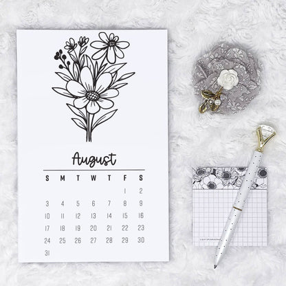 2025 Floral Monthly - Vertical | Notepad | Printed