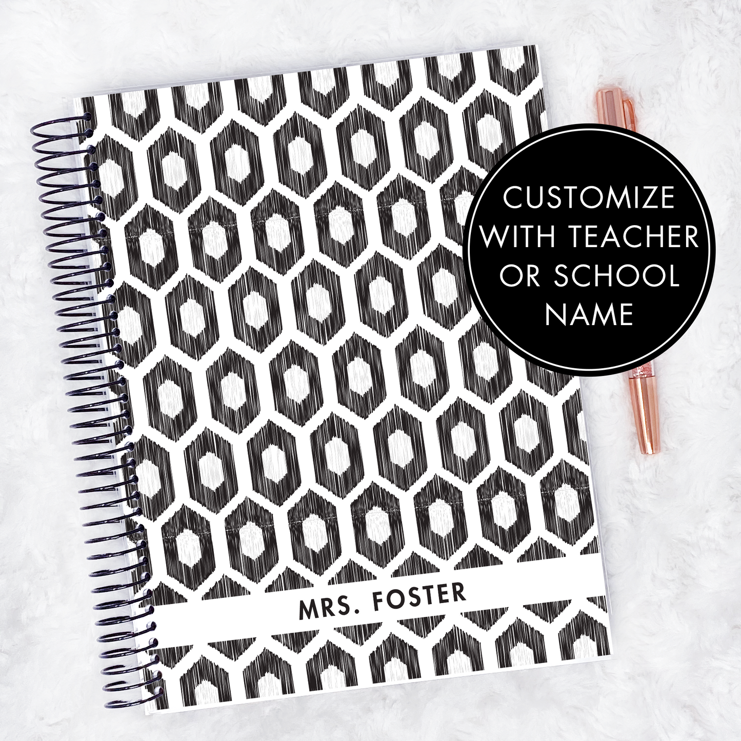 Teacher Planner Horizontal - Undated | Blackout