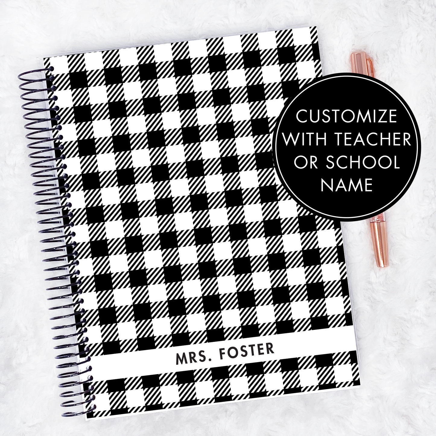 Teacher Planner Horizontal - Undated | Blackout