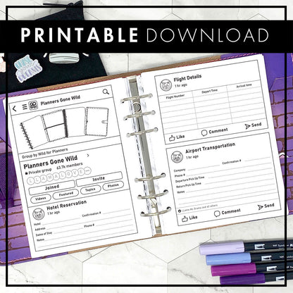 Wild Planning Insert | Go Wild 2025 Official Merchandise | Printable