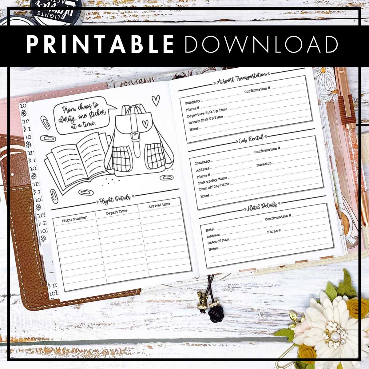 Printable Conference Planner by Lights Planner Action