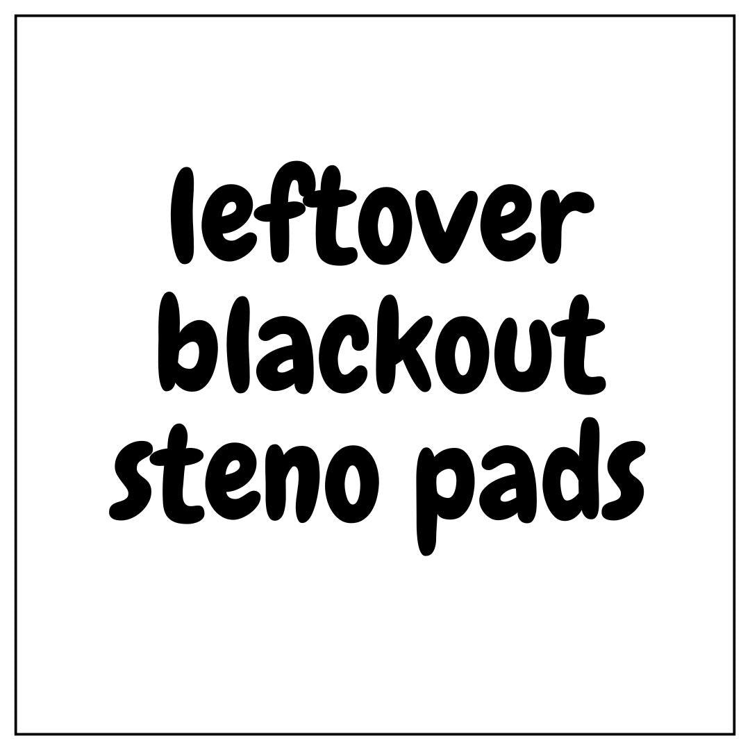 Leftover Steno Notepads