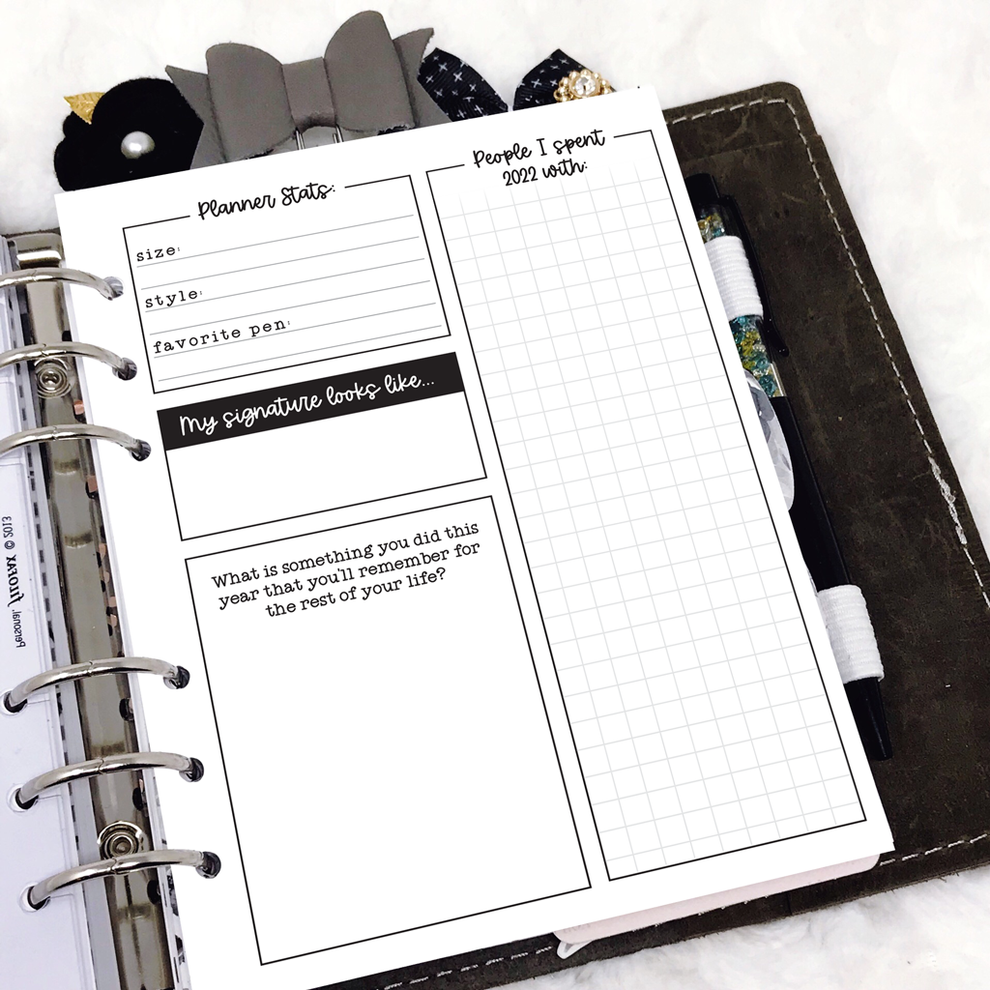 Lights Planner Action 2022 Reflections Journal FREE Printable