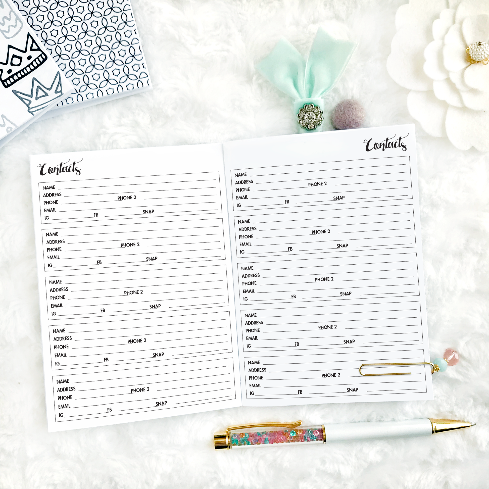 Contacts Planner Page