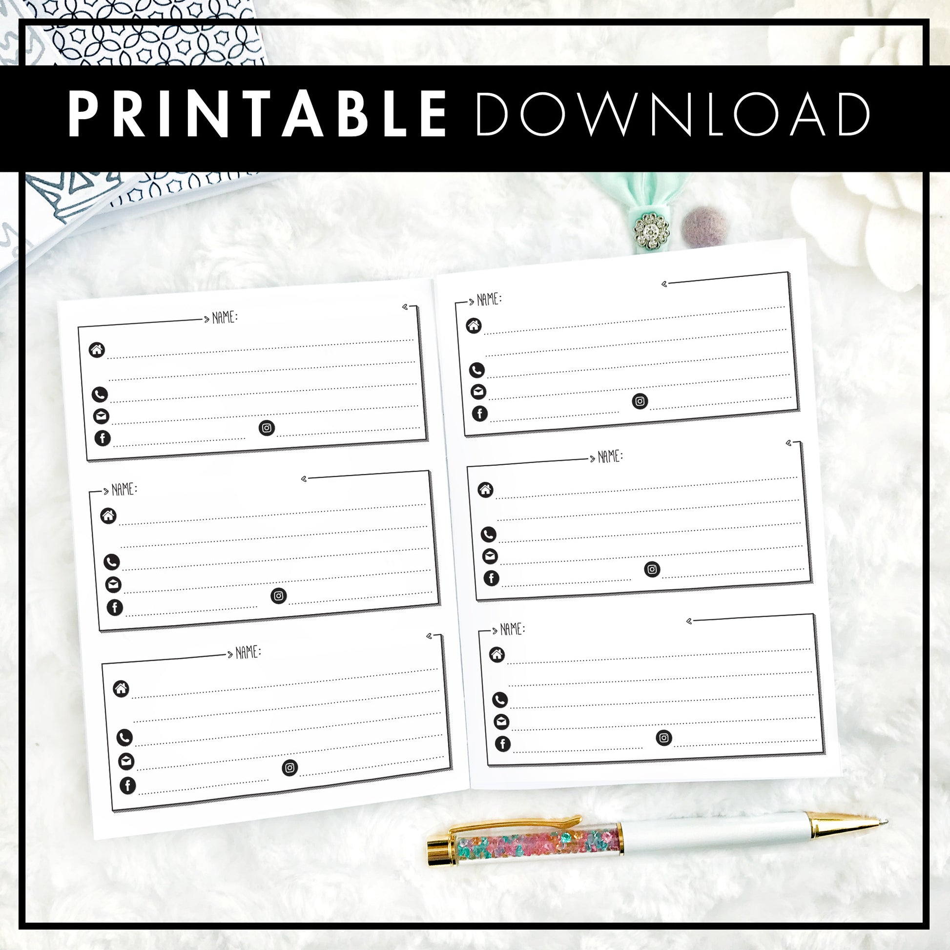 LPA Inserts | Contacts & Address Book | Printable – Lights Planner Action lpa-inserts-contacts-address-book-printable-lights-planner-action