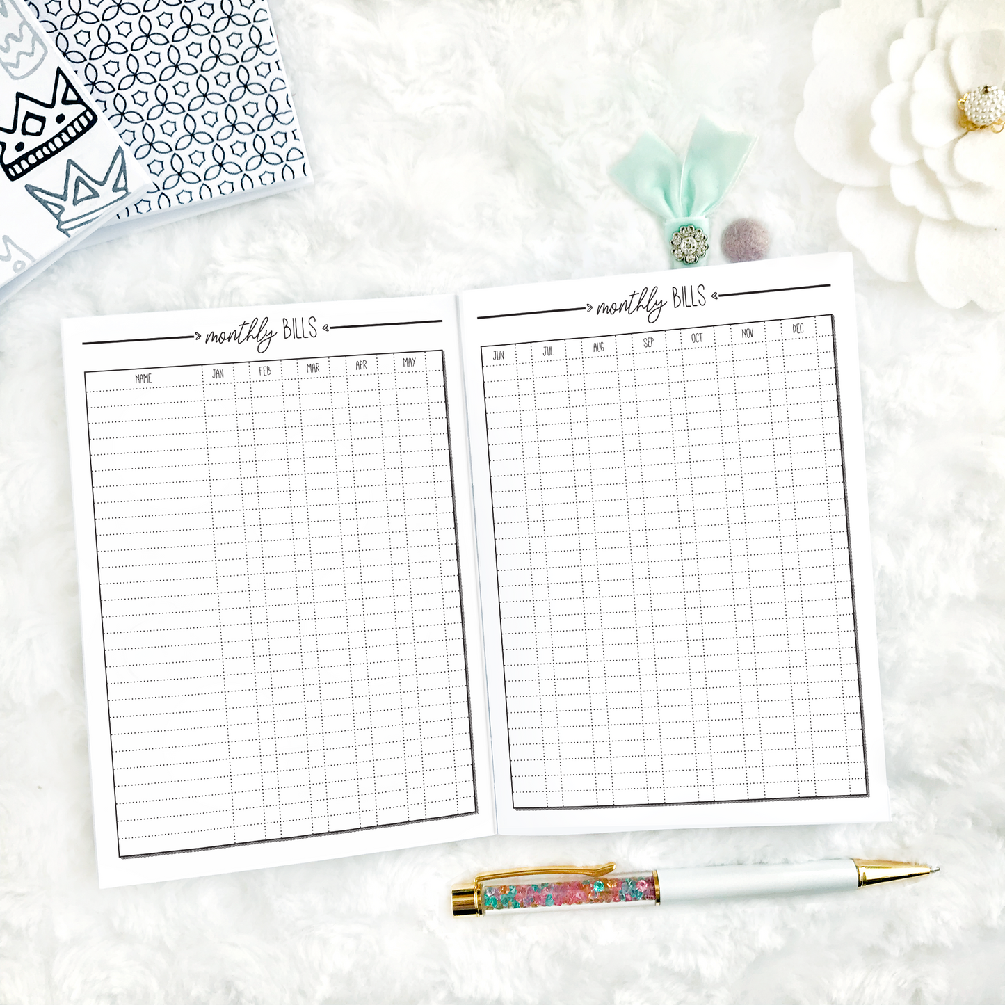 Financial Planner & Monthly Budget | Printable