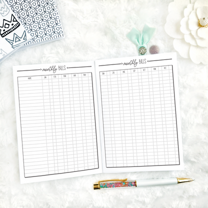 Financial Planner & Monthly Budget | Printable