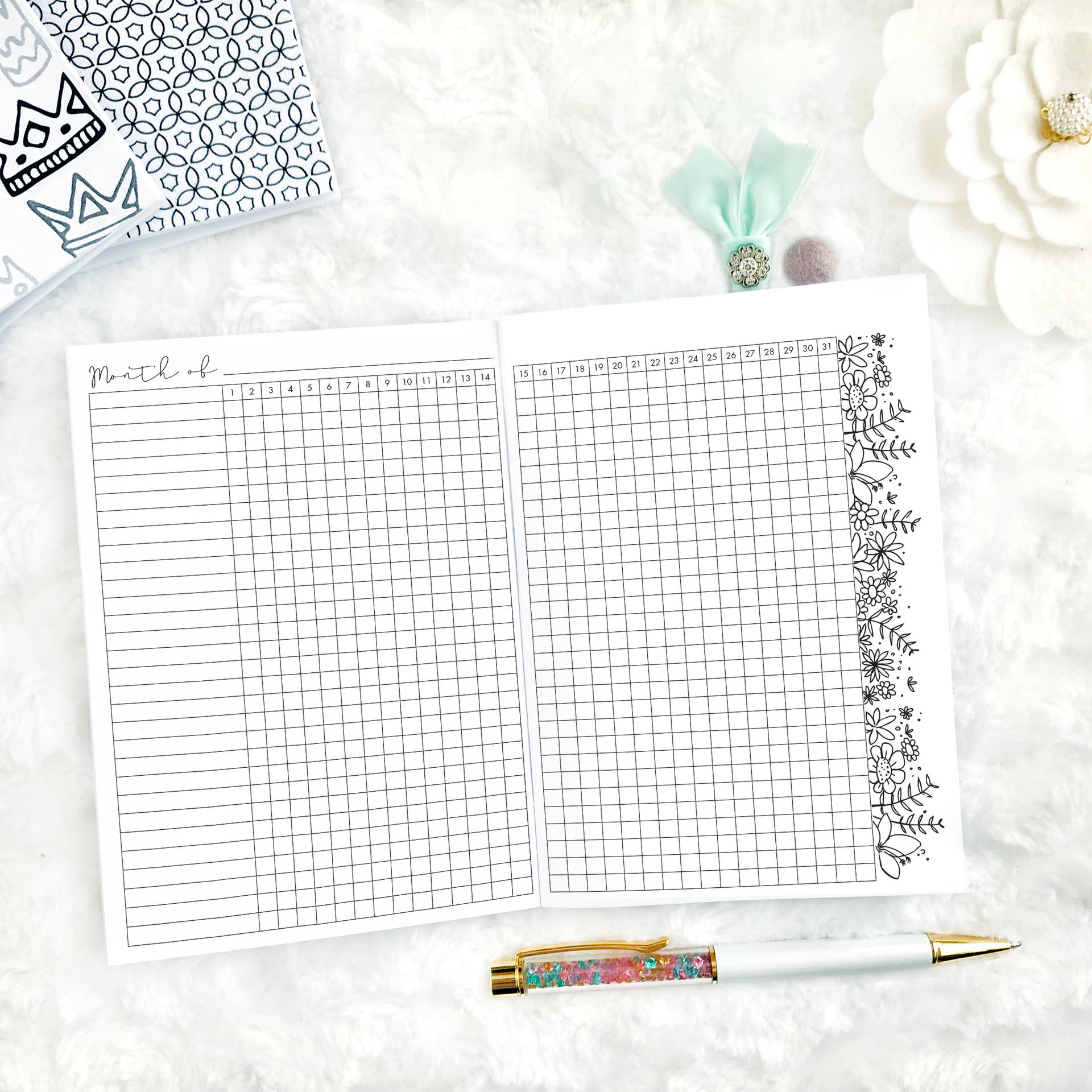 Habit Tracker - Daily Habit Tracker Journal，24 Months Undated Daily Weekly  and Monthly Double -Sided Printing Habit Tracker Calendar to Boost