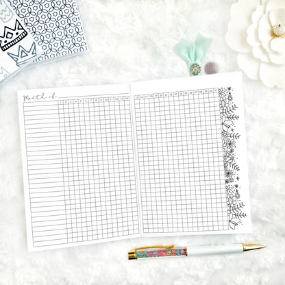 Monthly Floral Habit Tracking | Printable
