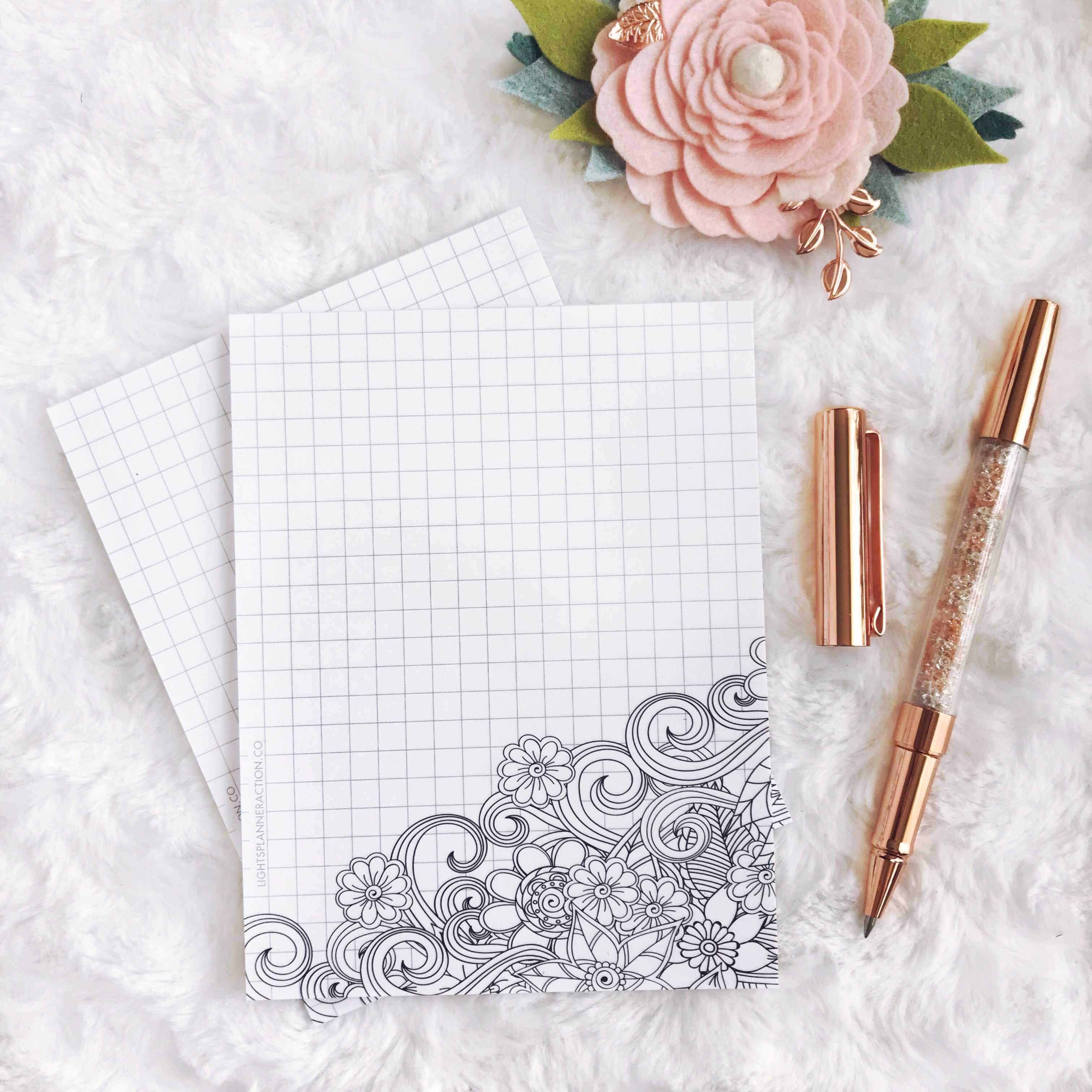 Lights Planner Action Post-Its | Botanical Graph | Notepad