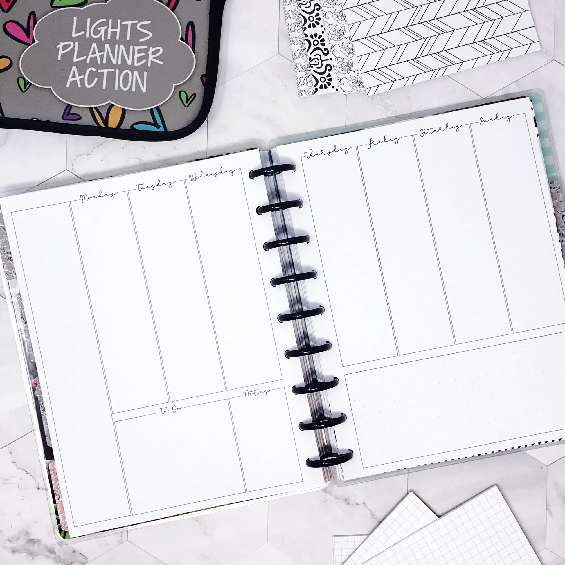 Lights Planner Action Planner Inserts | The Shayna | Printed