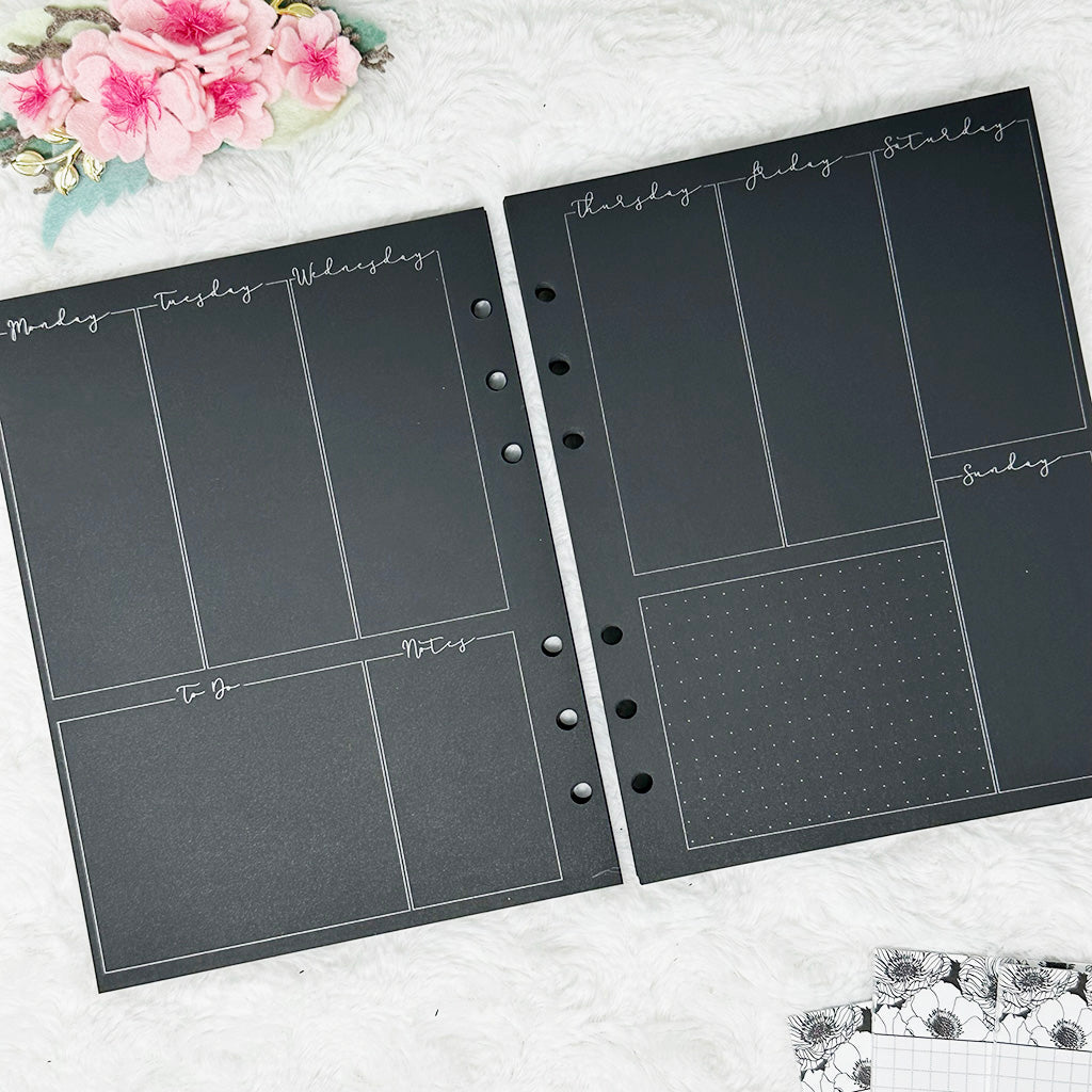 RTS 011 Monthly Weekly Blackout Planner B6 Rings Lights Planner rts-011-monthly-weekly-blackout-planner-b6-rings-lights-planner