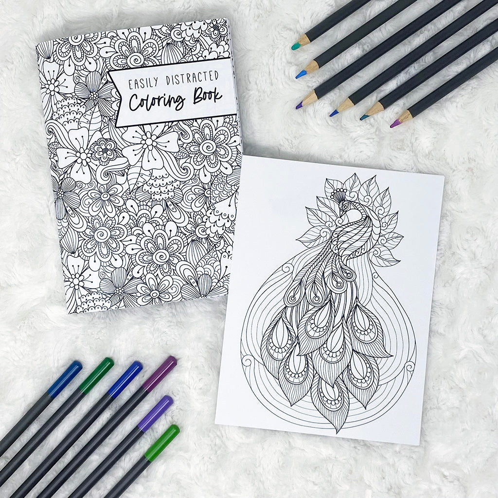 Easily Distracted Coloring | Printed