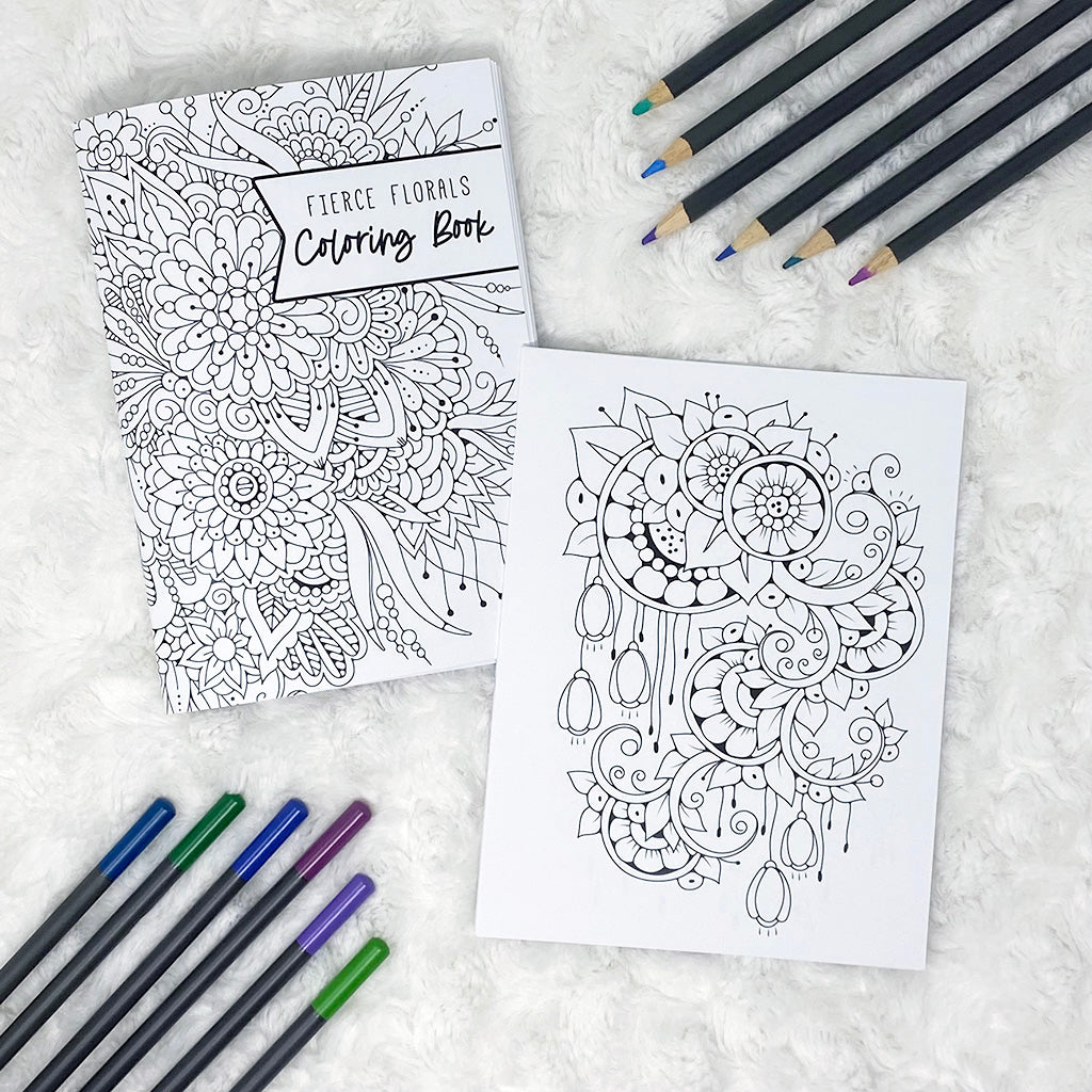 Fierce Florals Coloring | Printed