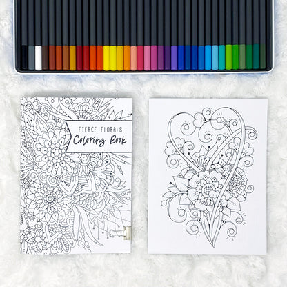 Fierce Florals Coloring | Printed